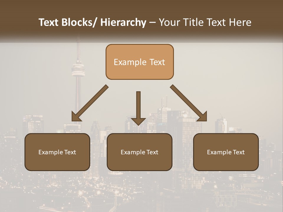 A Cityscape With The Words Name Of Presentation On It PowerPoint Template