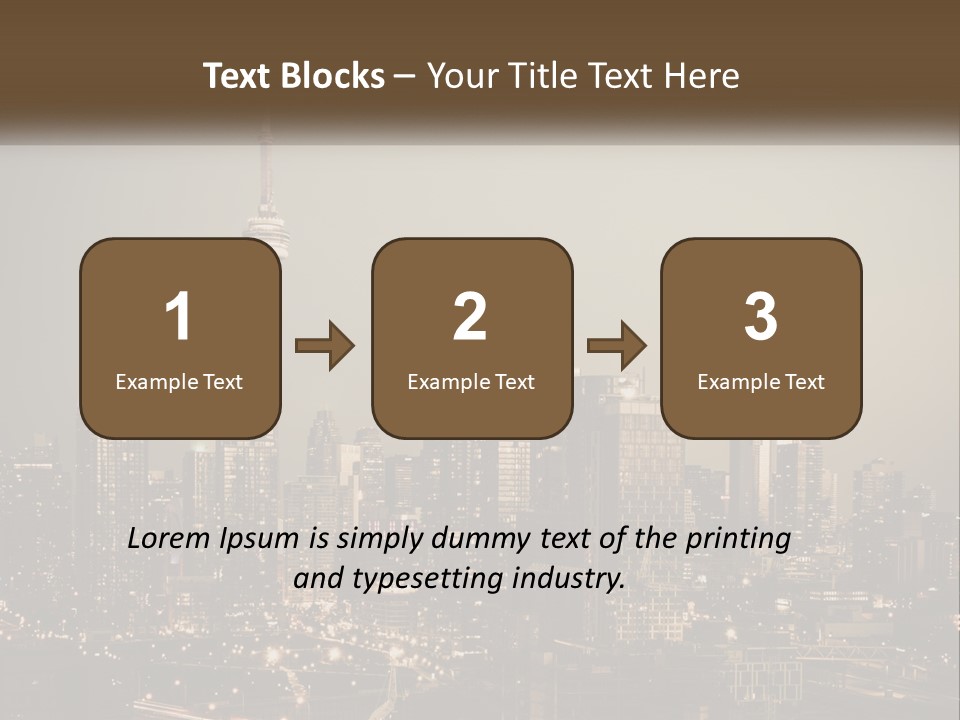 A Cityscape With The Words Name Of Presentation On It PowerPoint Template