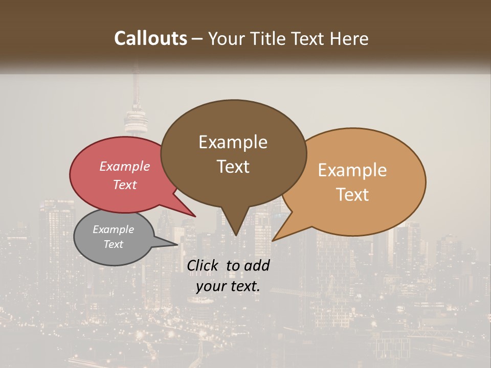 A Cityscape With The Words Name Of Presentation On It PowerPoint Template