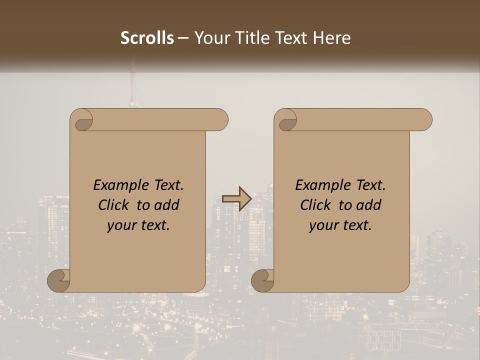 A Cityscape With The Words Name Of Presentation On It PowerPoint Template