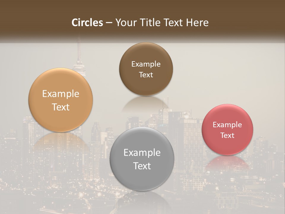 A Cityscape With The Words Name Of Presentation On It PowerPoint Template