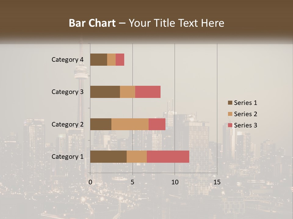 A Cityscape With The Words Name Of Presentation On It PowerPoint Template