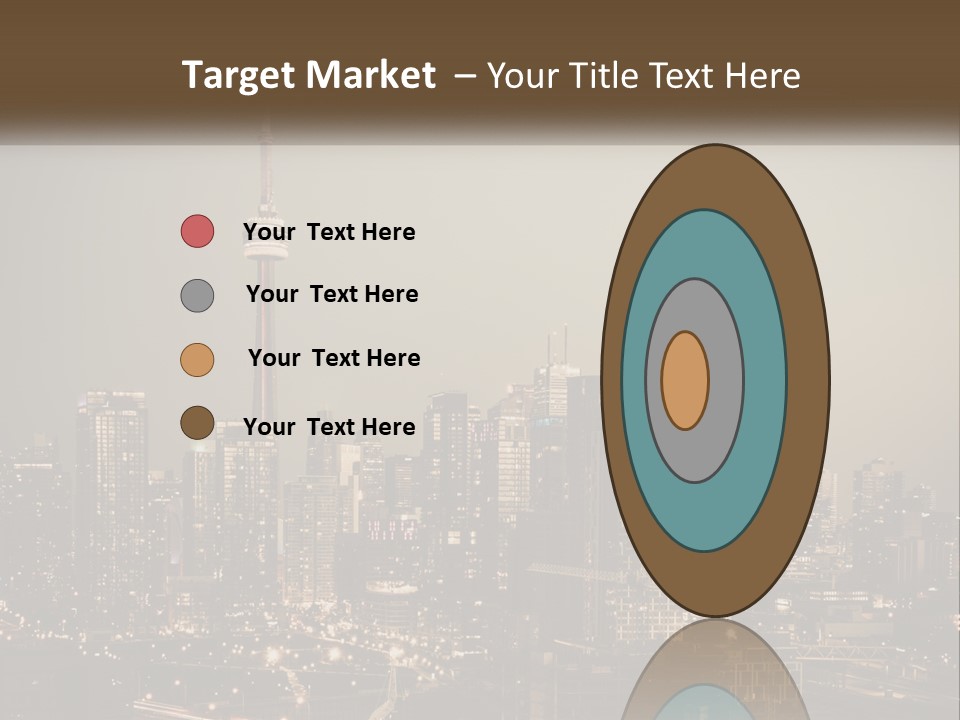 A Cityscape With The Words Name Of Presentation On It PowerPoint Template