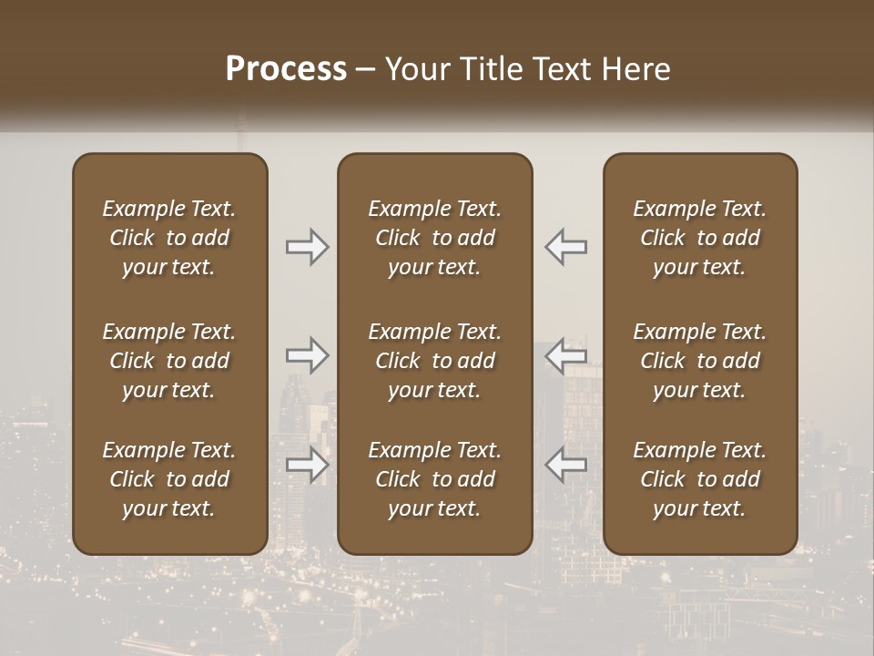 A Cityscape With The Words Name Of Presentation On It PowerPoint Template