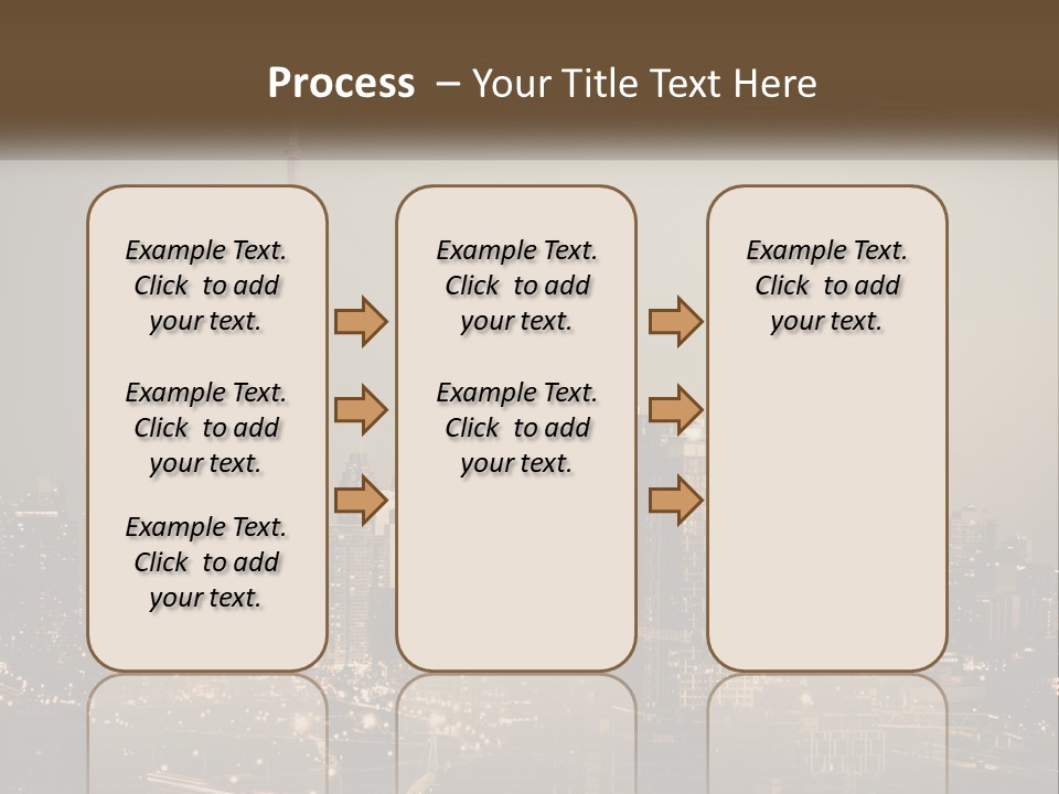 A Cityscape With The Words Name Of Presentation On It PowerPoint Template