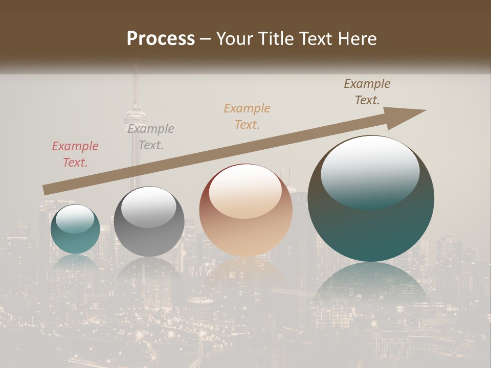 A Cityscape With The Words Name Of Presentation On It PowerPoint Template