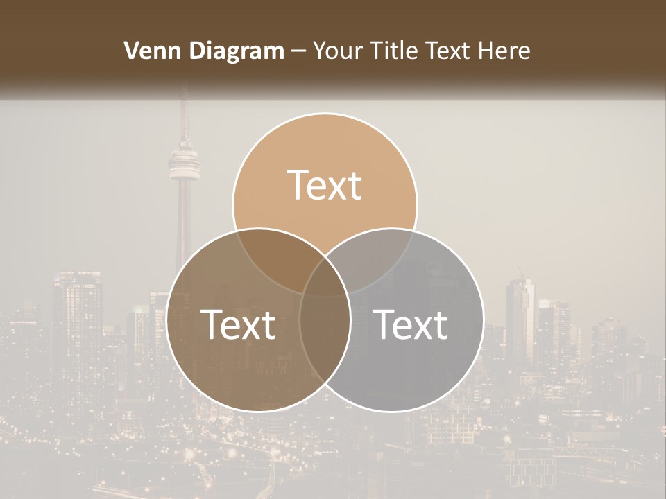 A Cityscape With The Words Name Of Presentation On It PowerPoint Template