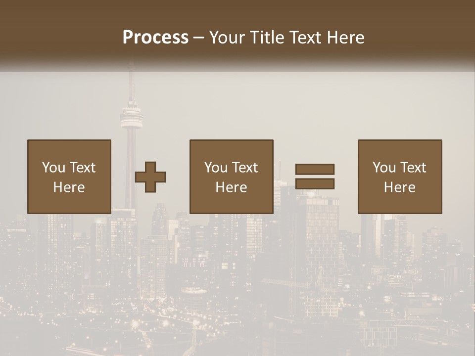 A Cityscape With The Words Name Of Presentation On It PowerPoint Template
