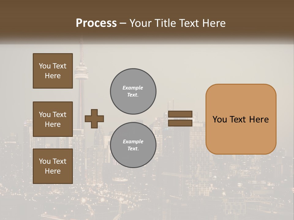 A Cityscape With The Words Name Of Presentation On It PowerPoint Template