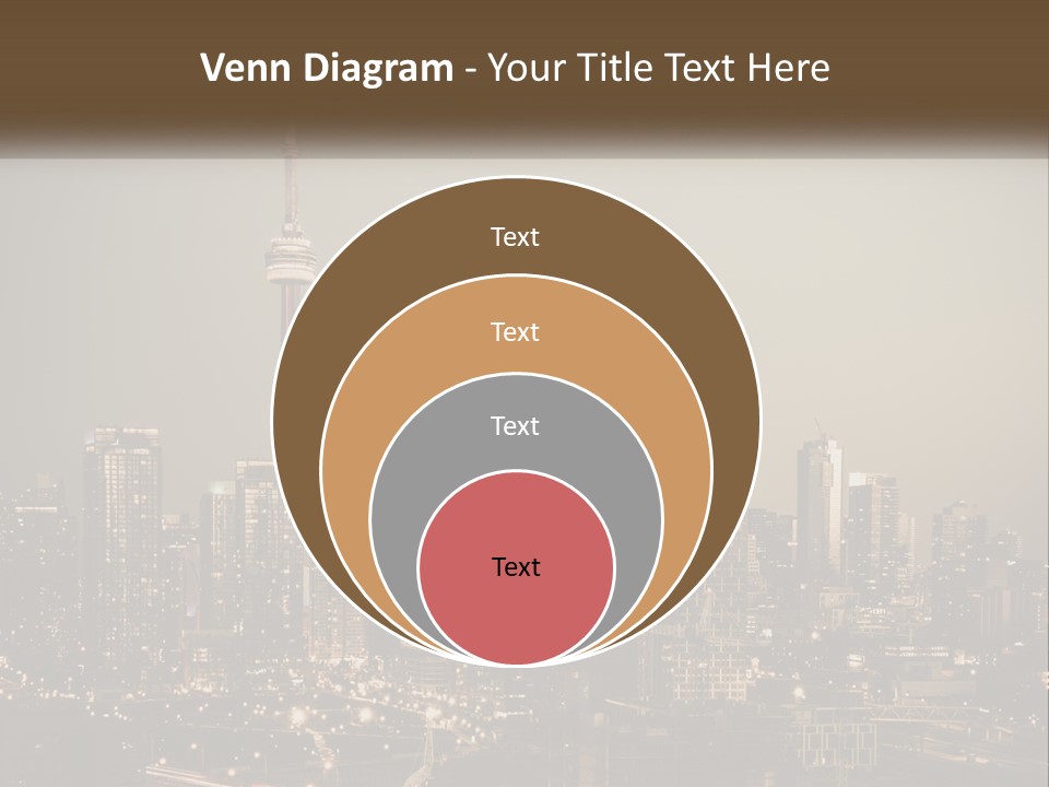 A Cityscape With The Words Name Of Presentation On It PowerPoint Template
