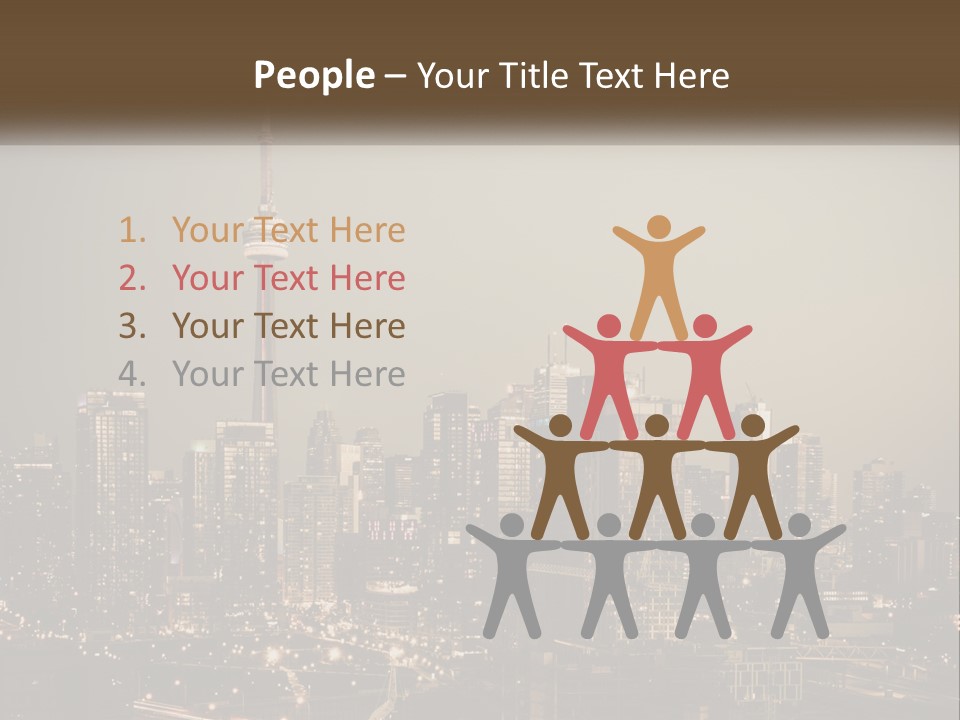 A Cityscape With The Words Name Of Presentation On It PowerPoint Template