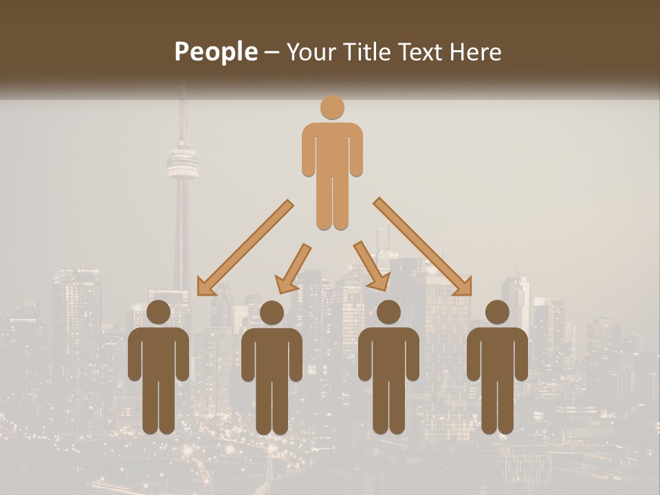 A Cityscape With The Words Name Of Presentation On It PowerPoint Template