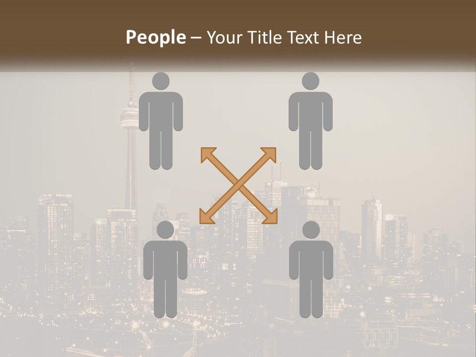 A Cityscape With The Words Name Of Presentation On It PowerPoint Template