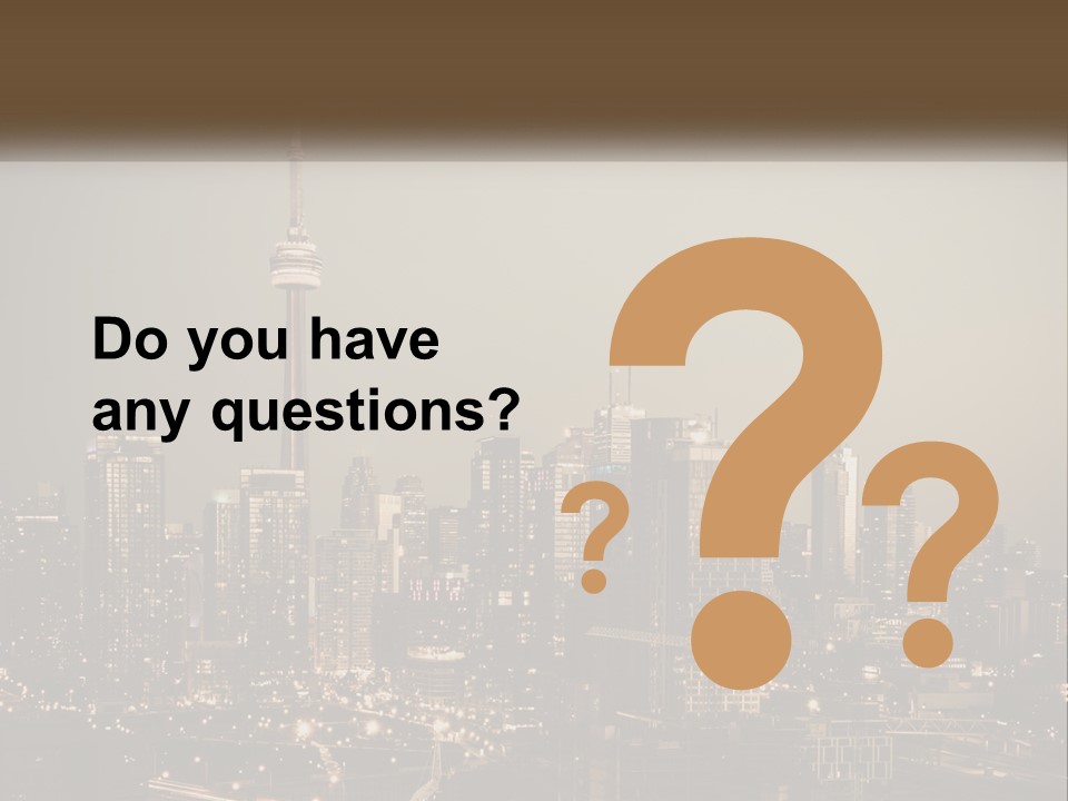 A Cityscape With The Words Name Of Presentation On It PowerPoint Template