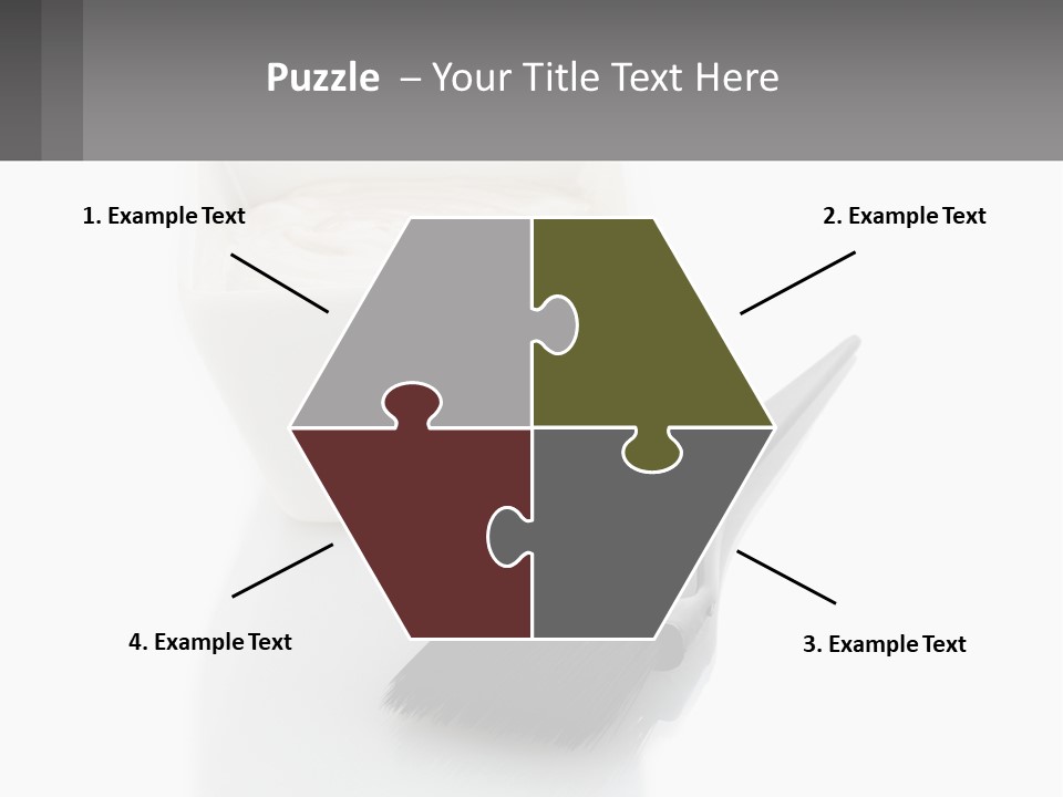 A White Bowl Of Cream Next To A Black Comb PowerPoint Template