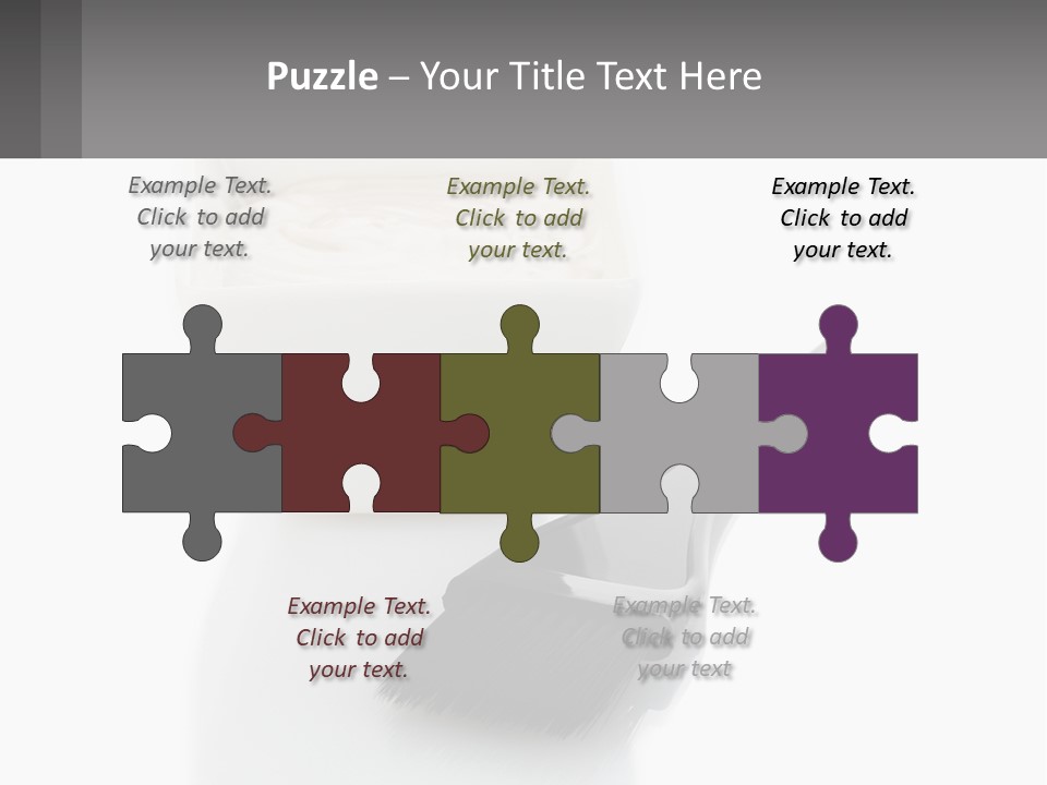 A White Bowl Of Cream Next To A Black Comb PowerPoint Template