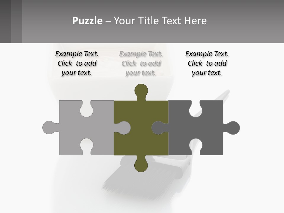 A White Bowl Of Cream Next To A Black Comb PowerPoint Template