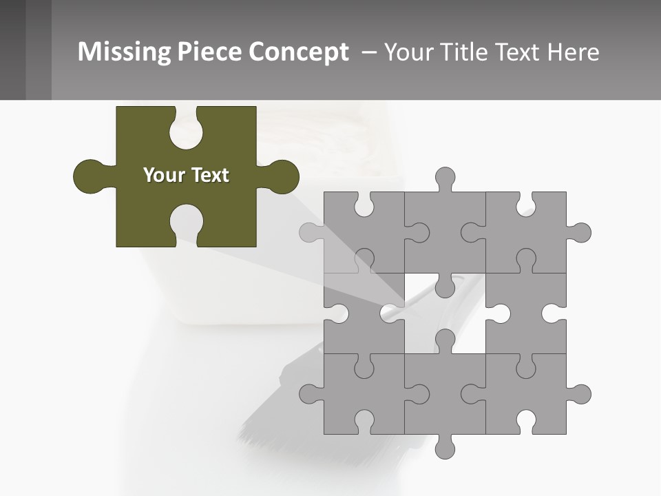 A White Bowl Of Cream Next To A Black Comb PowerPoint Template