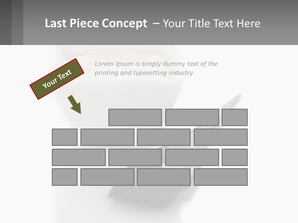 A White Bowl Of Cream Next To A Black Comb PowerPoint Template