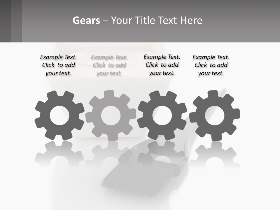 A White Bowl Of Cream Next To A Black Comb PowerPoint Template