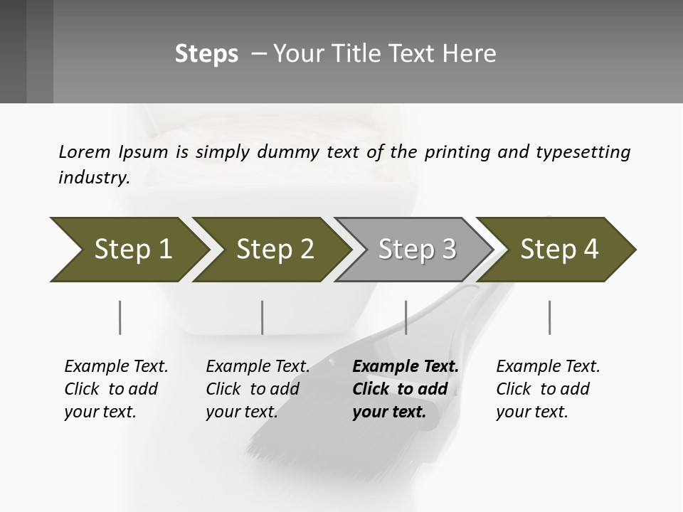 A White Bowl Of Cream Next To A Black Comb PowerPoint Template