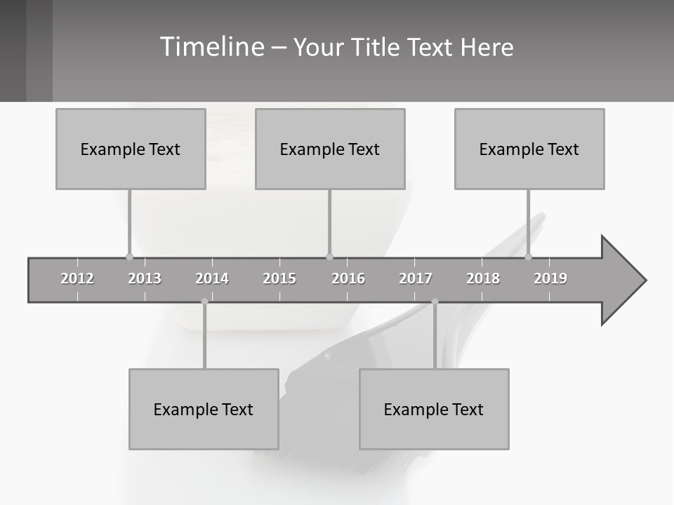 A White Bowl Of Cream Next To A Black Comb PowerPoint Template