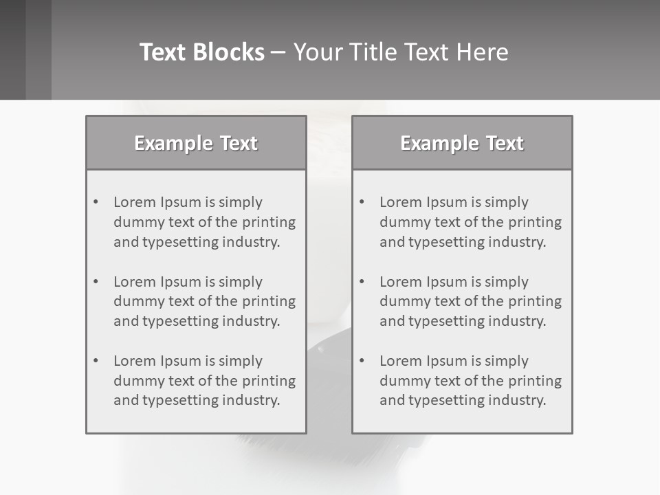 A White Bowl Of Cream Next To A Black Comb PowerPoint Template