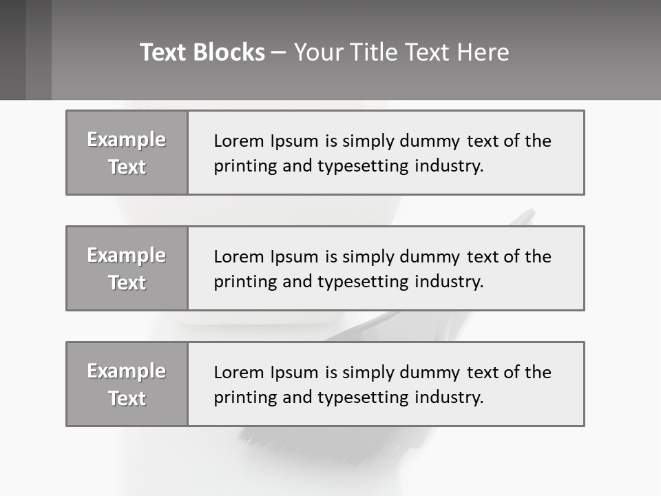 A White Bowl Of Cream Next To A Black Comb PowerPoint Template