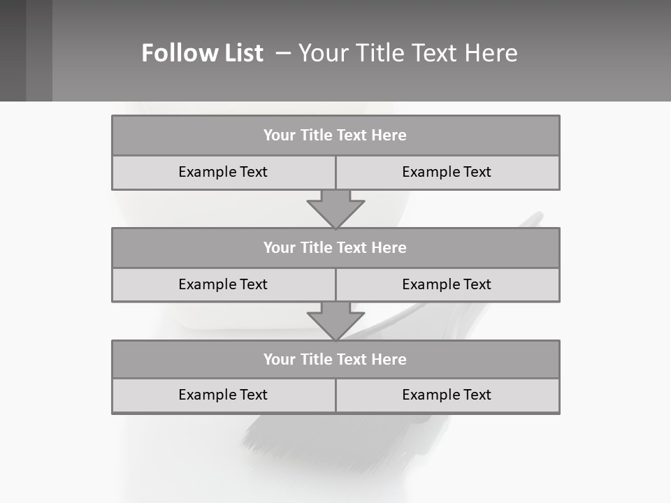 A White Bowl Of Cream Next To A Black Comb PowerPoint Template
