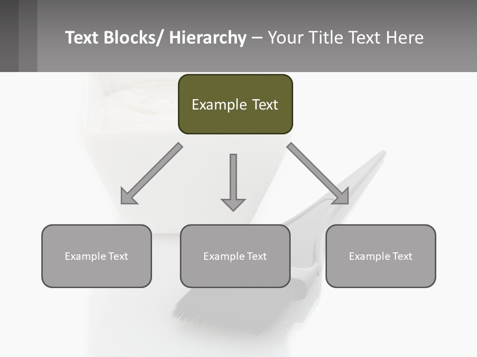 A White Bowl Of Cream Next To A Black Comb PowerPoint Template