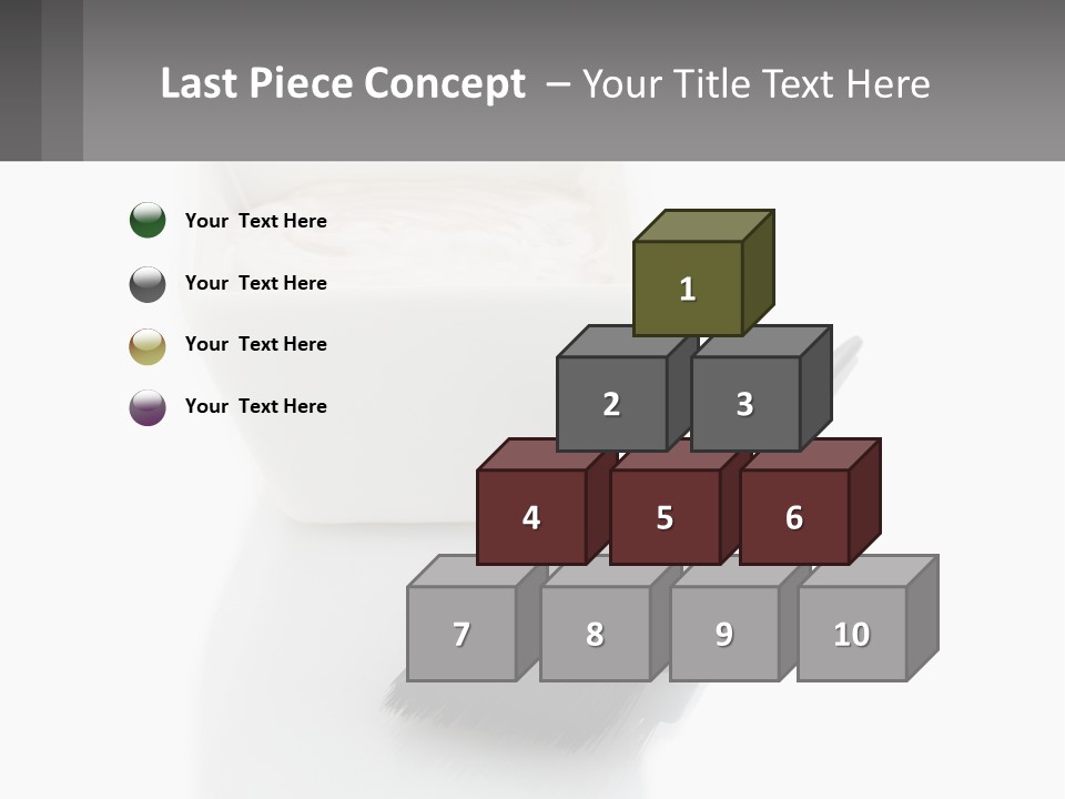 A White Bowl Of Cream Next To A Black Comb PowerPoint Template