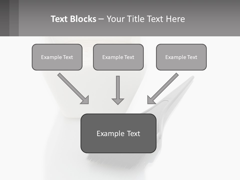 A White Bowl Of Cream Next To A Black Comb PowerPoint Template