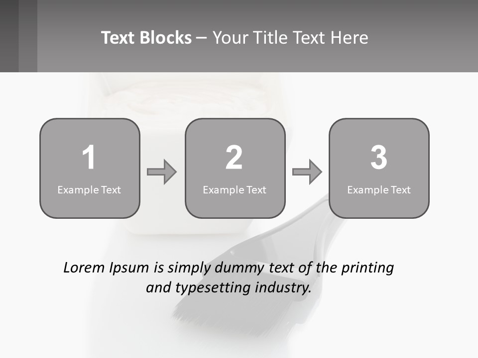 A White Bowl Of Cream Next To A Black Comb PowerPoint Template