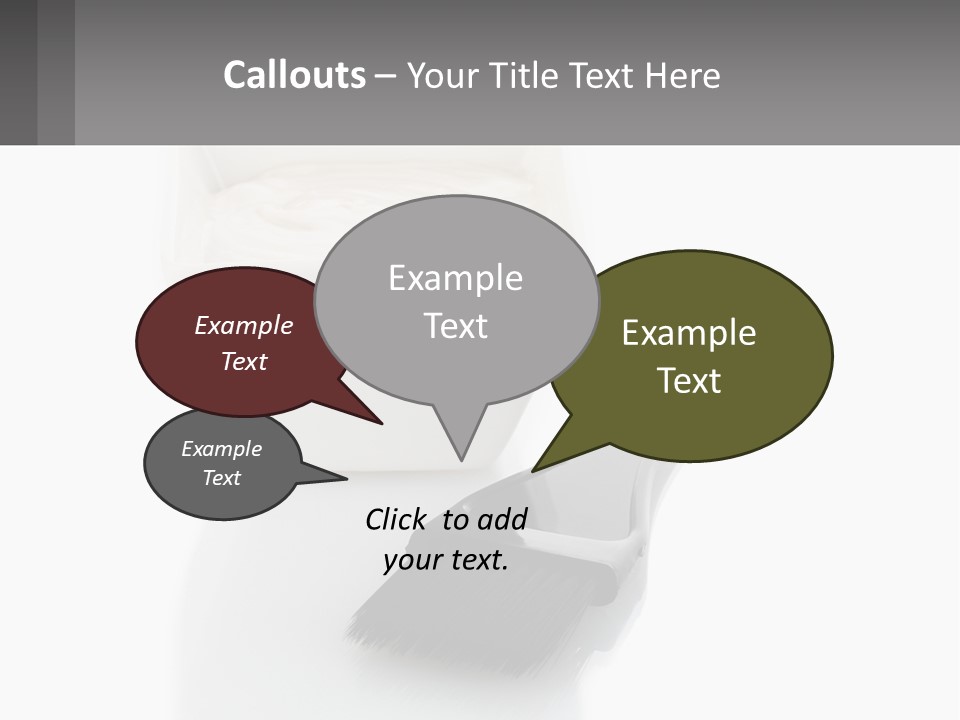 A White Bowl Of Cream Next To A Black Comb PowerPoint Template