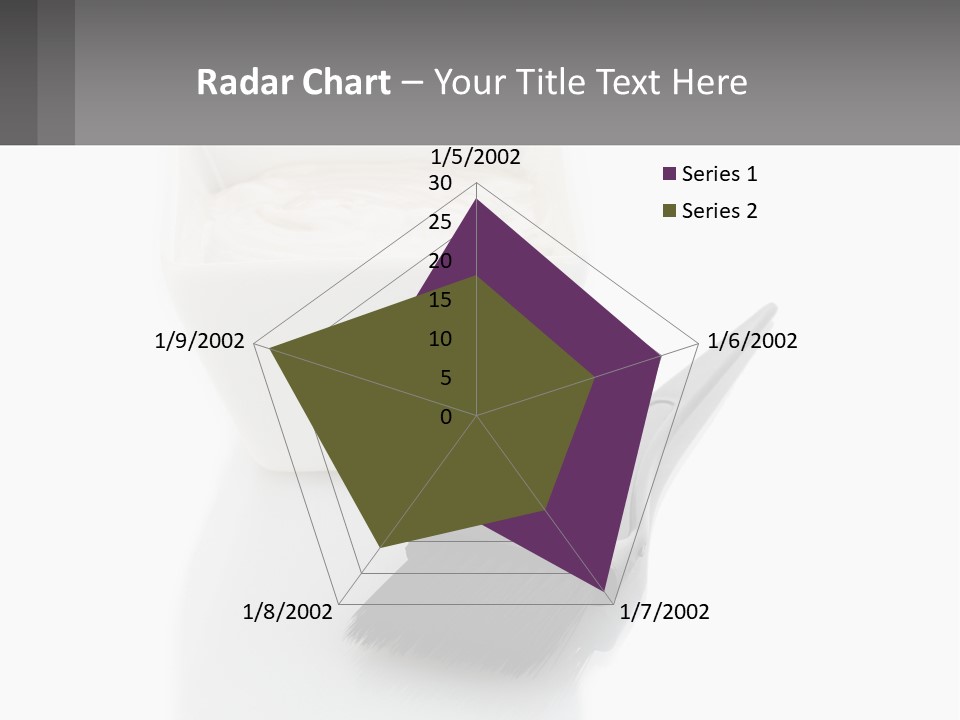 A White Bowl Of Cream Next To A Black Comb PowerPoint Template