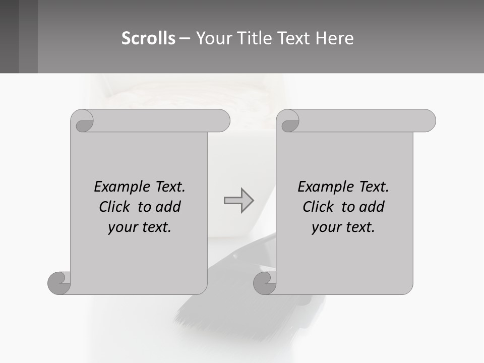 A White Bowl Of Cream Next To A Black Comb PowerPoint Template
