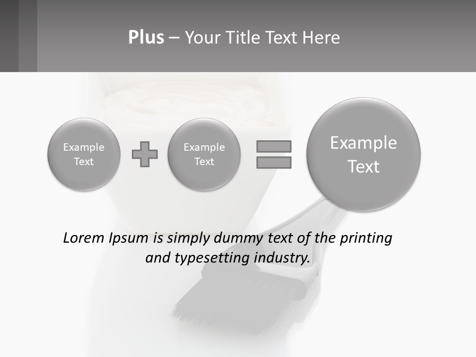 A White Bowl Of Cream Next To A Black Comb PowerPoint Template