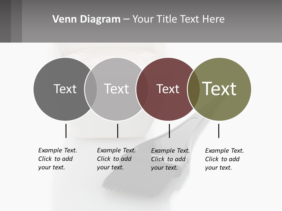 A White Bowl Of Cream Next To A Black Comb PowerPoint Template