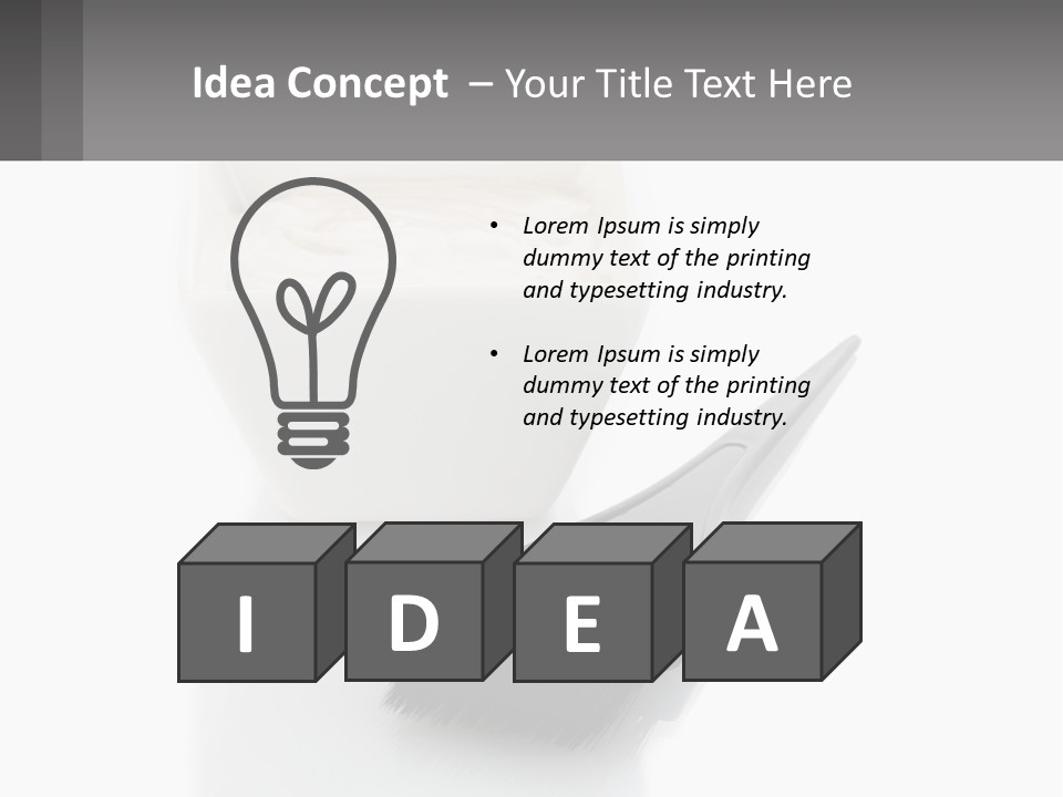 A White Bowl Of Cream Next To A Black Comb PowerPoint Template