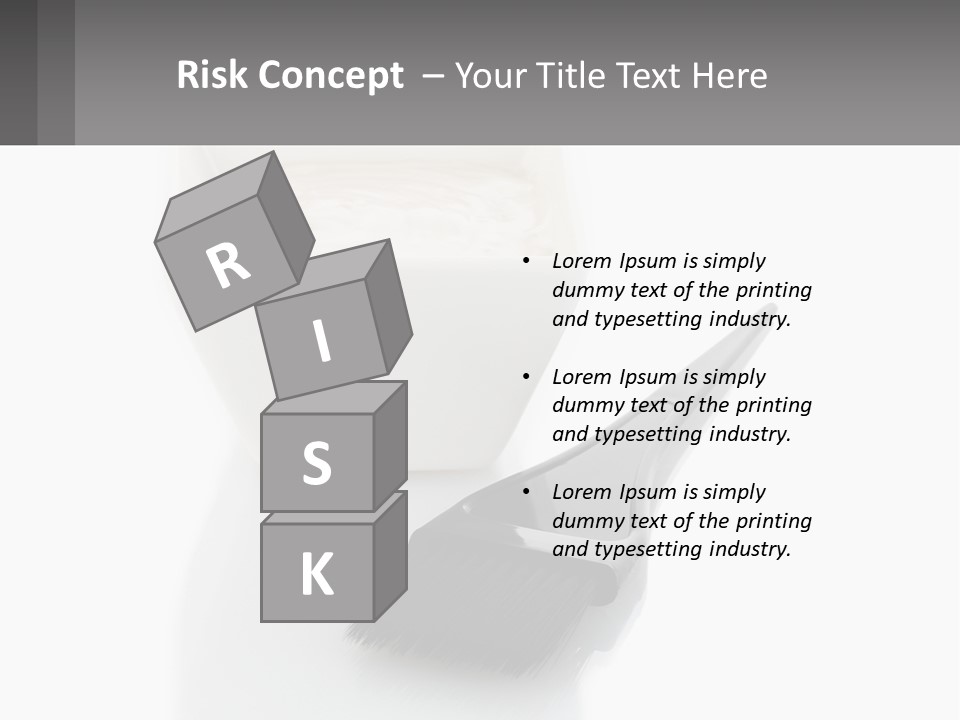 A White Bowl Of Cream Next To A Black Comb PowerPoint Template