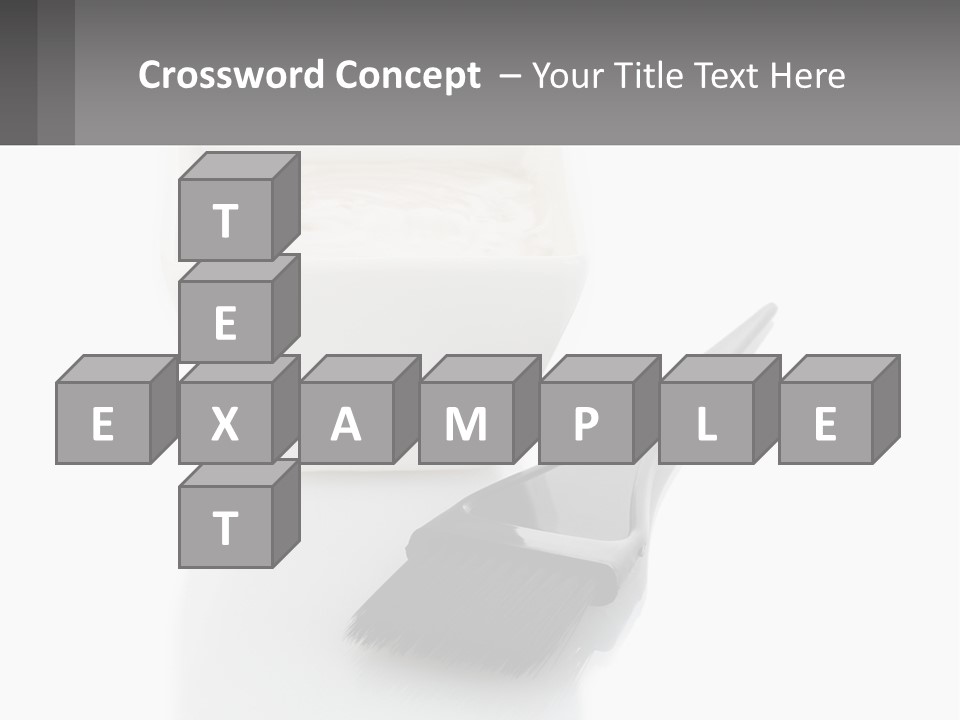 A White Bowl Of Cream Next To A Black Comb PowerPoint Template