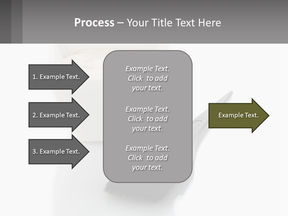 A White Bowl Of Cream Next To A Black Comb PowerPoint Template