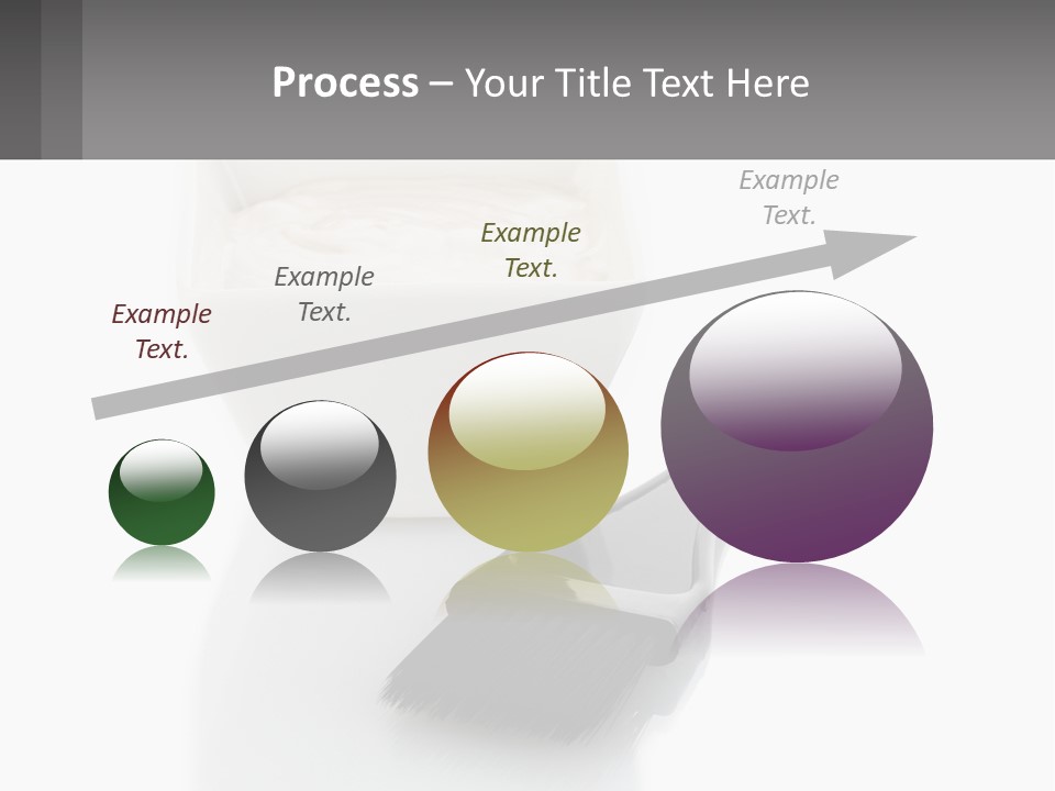 A White Bowl Of Cream Next To A Black Comb PowerPoint Template