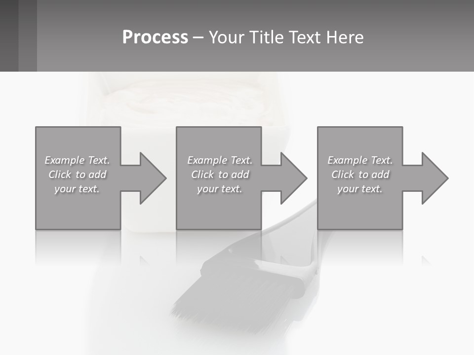 A White Bowl Of Cream Next To A Black Comb PowerPoint Template