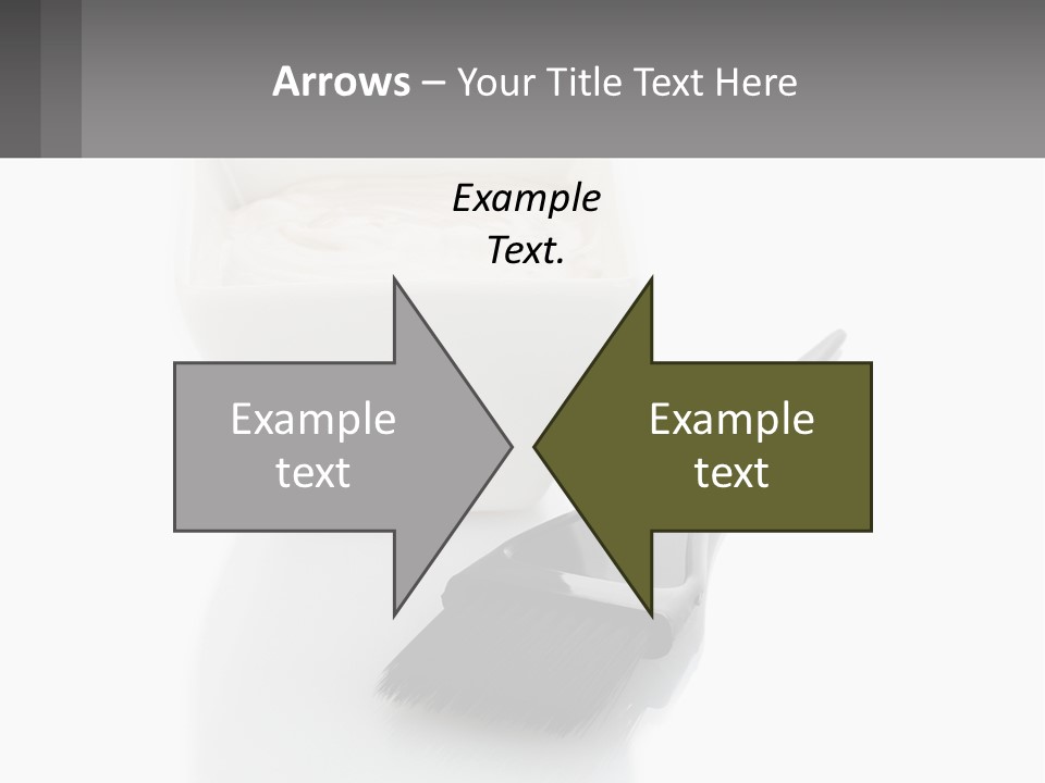 A White Bowl Of Cream Next To A Black Comb PowerPoint Template