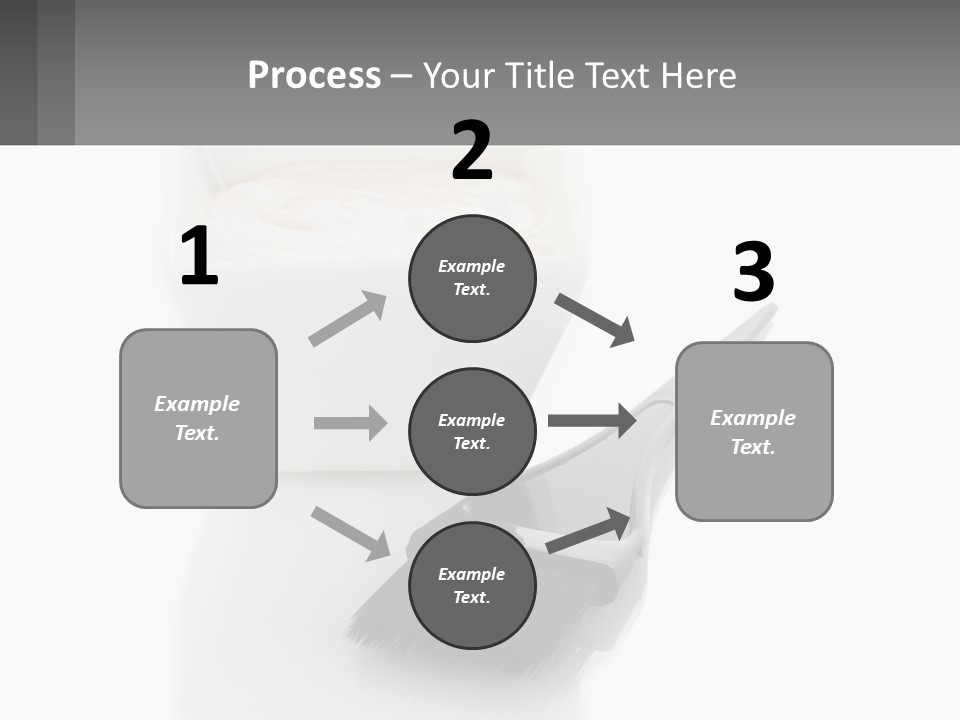 A White Bowl Of Cream Next To A Black Comb PowerPoint Template