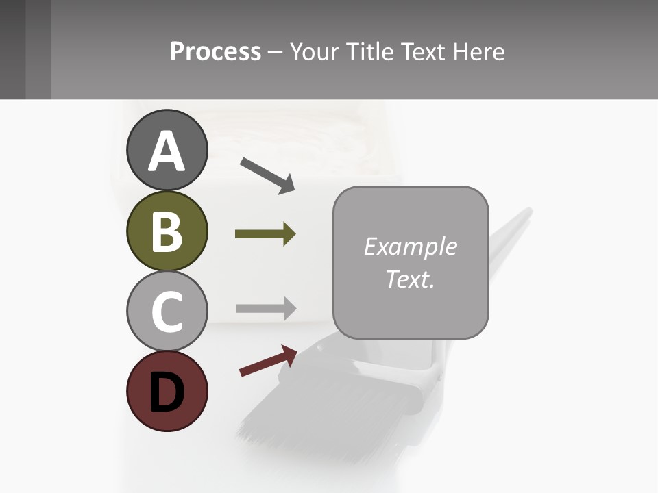 A White Bowl Of Cream Next To A Black Comb PowerPoint Template