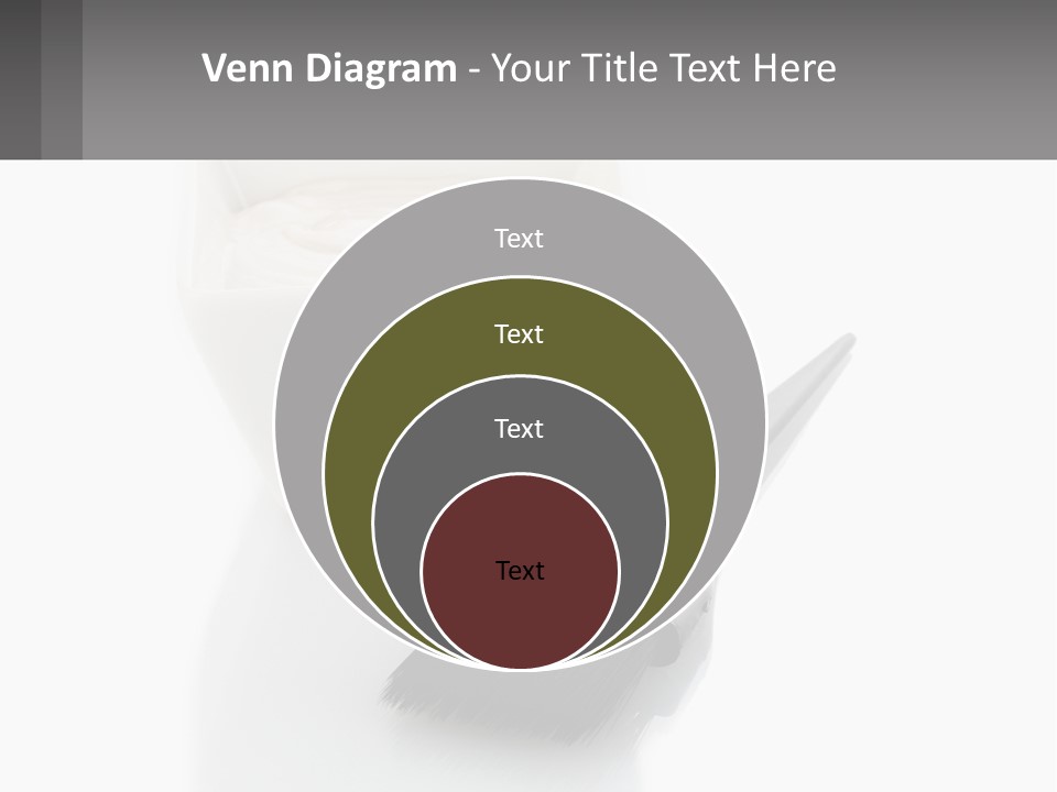 A White Bowl Of Cream Next To A Black Comb PowerPoint Template