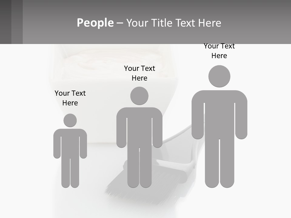 A White Bowl Of Cream Next To A Black Comb PowerPoint Template