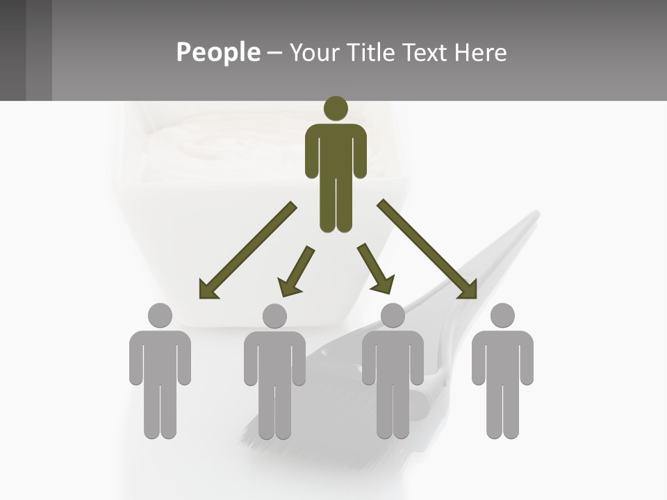 A White Bowl Of Cream Next To A Black Comb PowerPoint Template